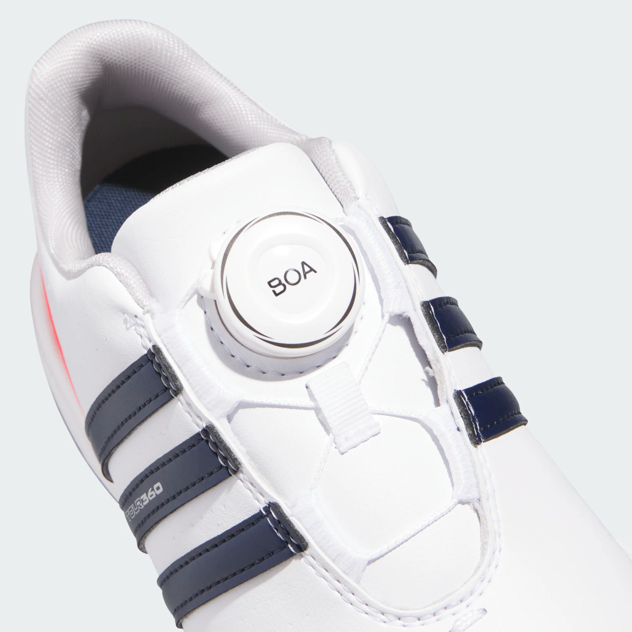 Adidas Tour360 BOA 24 Spiked Kids Golf Shoes - White Blue Red