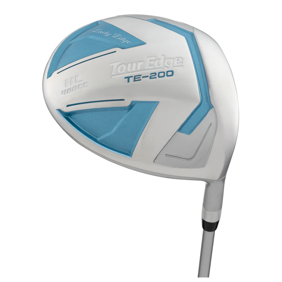 Tour Edge TE-200 10 Club Womens Golf Set Cart Bag - Silver/Blue