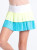 Lucky in Love Double Pleated Girls Skort - Parrot Blue / Yellow Front View
