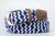 Kids Navy and White Stretch Belt