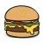 Cheeseburger Enamel Golf Ball Marker