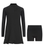 Adidas Quarter Zip Frill Dress Black