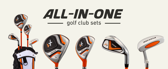 Precise X7 4 Club Kids Golf Set for Ages 3-5 (kids 36-44" tall) Orange