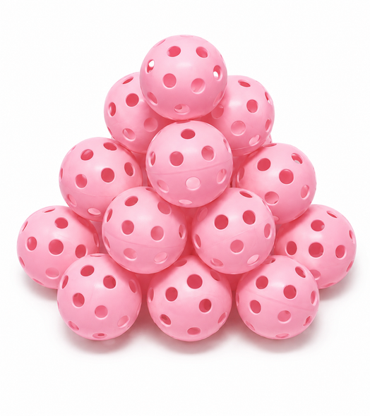 Light Pink Plastic Golf Balls - One Dozen