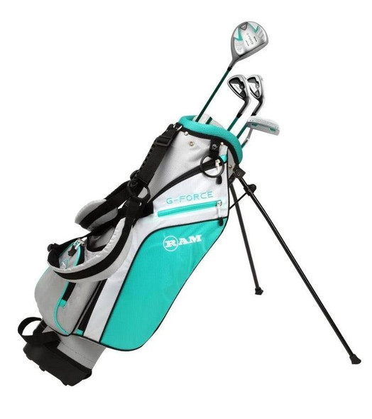 Ram G-Force 6 Club Girls Golf Set for Ages 7-9 Baby Blue | Right