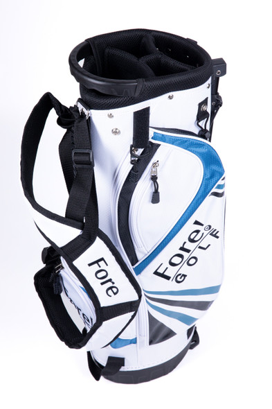 Fore! Kids Golf Stand Bag - White Blue