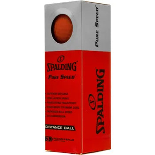 Spalding Pure Speed Golf Balls Red - 3 Pack