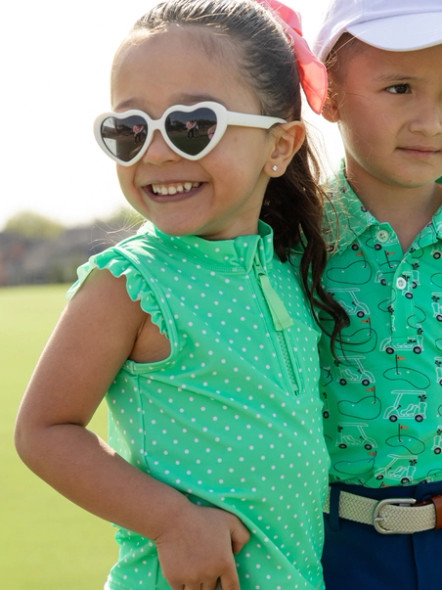 Ruffled Butts Little Girls Spring Bud Ruffled Sleeveless Top