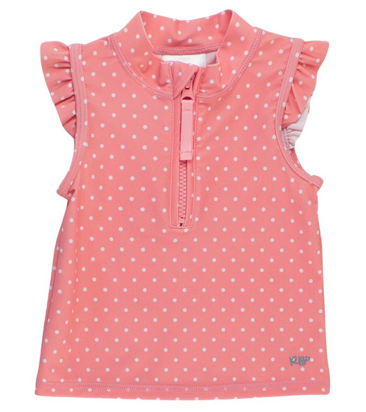 Ruffled Butts Little Girls Bubblegum Pink Sleeveless Top - Front