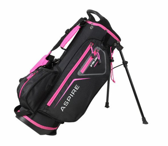 Aspire JLite Girls Golf Bag Ages 6-8 Pink (Bag Height 26.5