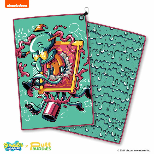 'Krusty' Squidward Magnetic Golf Towel with Ball Marker