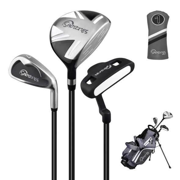 Shorties Tiny 3 Club Toddler Golf Set for Ages 2-3 (kids 34-38") - Graphite Color