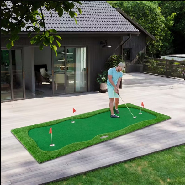 Large Portable Golf Putting Green with 3 Cups