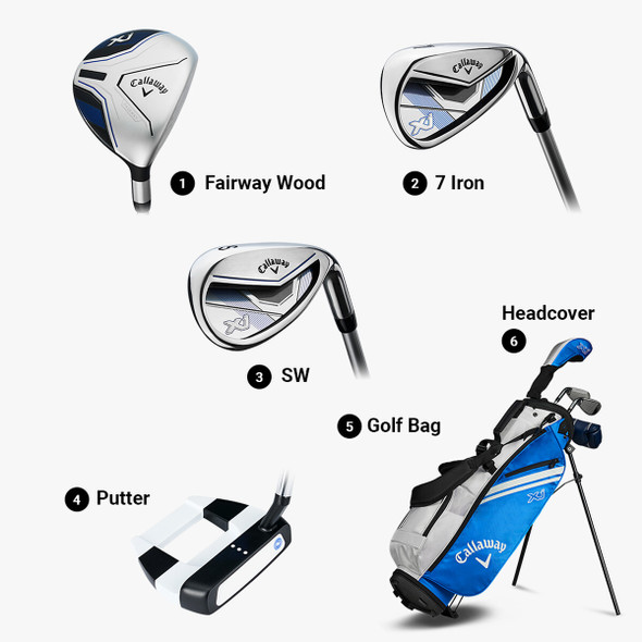 Callaway XJ-1 4 Club Kids Golf Set Ages 3-5 White