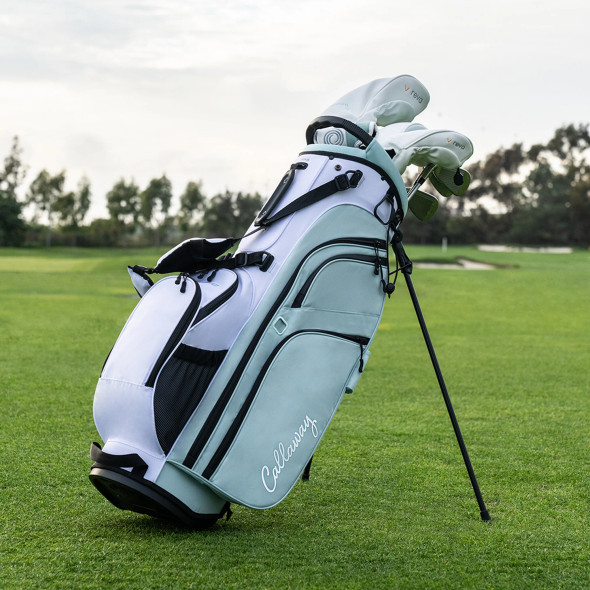 Callaway Reva 10 Club Womens Golf Set Peach/Surf - Stand Bag
