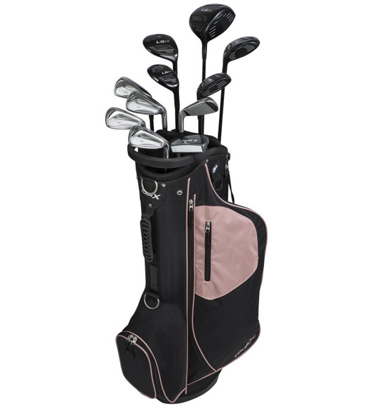 Tour X LG28 11 Club Petite Womens Golf Set with Stand Bag (girls 63-68" tall) - Rose Gold