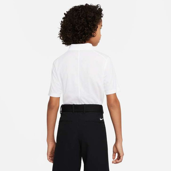Nike Victory Boys Golf Polo White - Back View