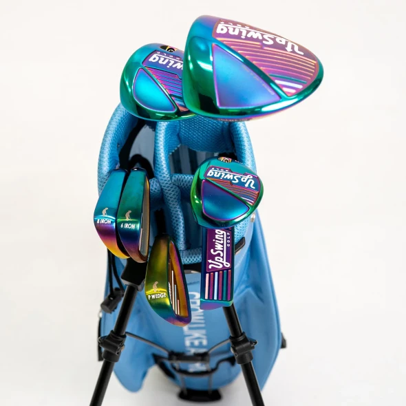 UpSwing Galaxy 7 Club Girls Golf Set Ages 7-10 (kids 45-51" tall) Blue