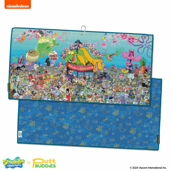 Bikini Bottom Buddies XL Double Sided Golf Towel