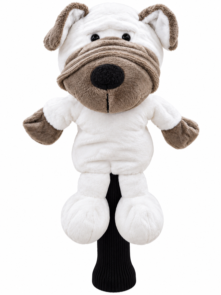 White Bulldog Plush Golf Headcover