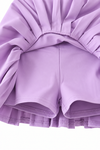Pastel Lavender Girls Golf Skort with undershorts