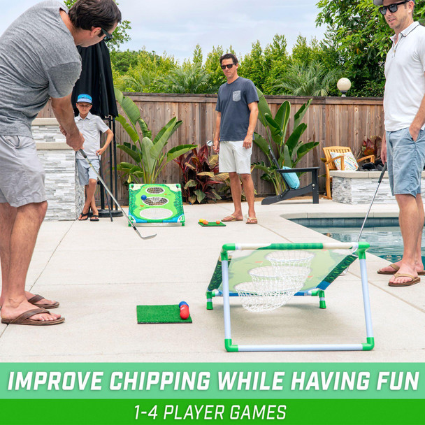 GoSports Battlechip Match Backyard Golf Cornhole Game