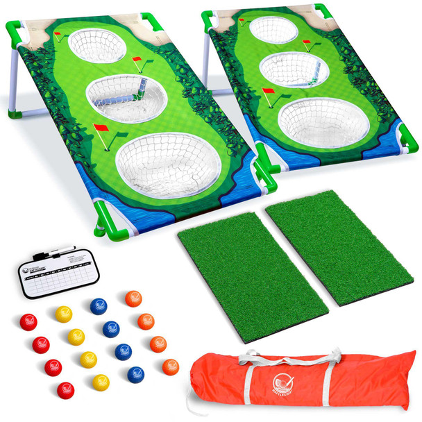 GoSports Battlechip Match Backyard Golf Cornhole Game