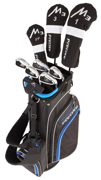 Precise M3 14 Piece Mens Short Size Golf Set Blue