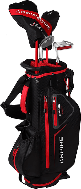 Aspire JLite 4 Club Kids Golf Set for Ages 3-5 (kids 36-44" tall) Red