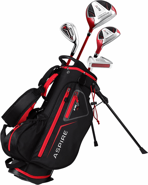 Aspire JLite 4 Club Kids Golf Set for Ages 3-5 (kids 36-44" tall) Red