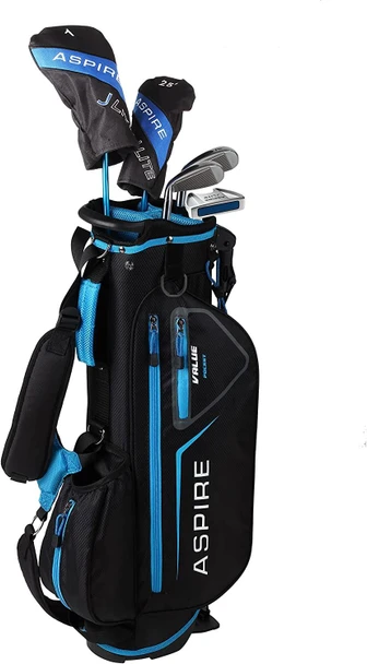 Aspire Jlite Boys Golf Set Blue Ages 6-8
