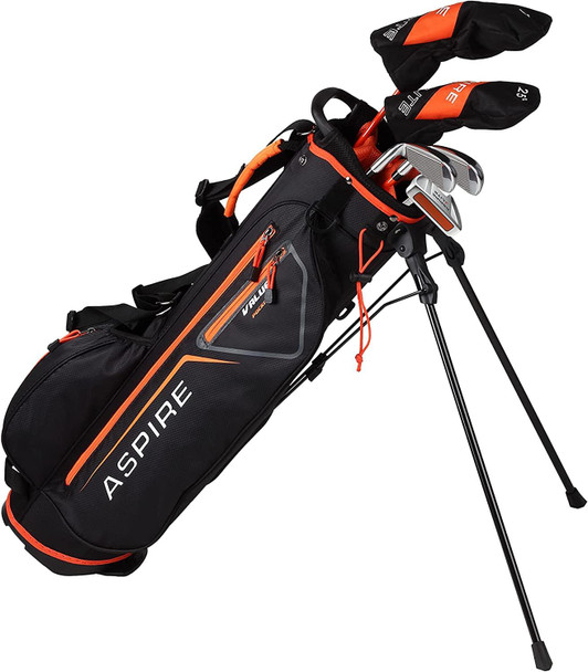 Aspire JLite 5 Club Kids Golf Set for Ages 9-12 (kids 52-60" tall) Orange