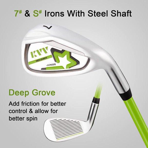 KVV 4 Club Kids Golf Set for Ages 8-10 (52-58 inches) Green