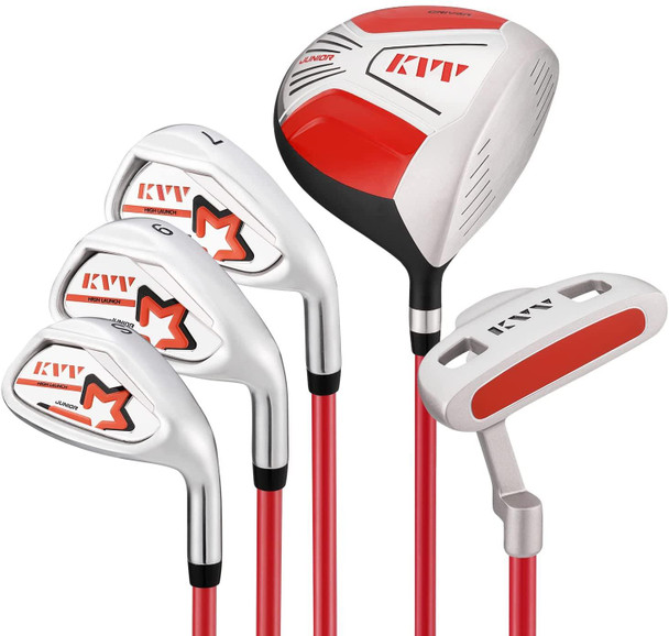 KVV 5 Club Kids Golf Set for Ages 11-13 (58-64 inches) Red