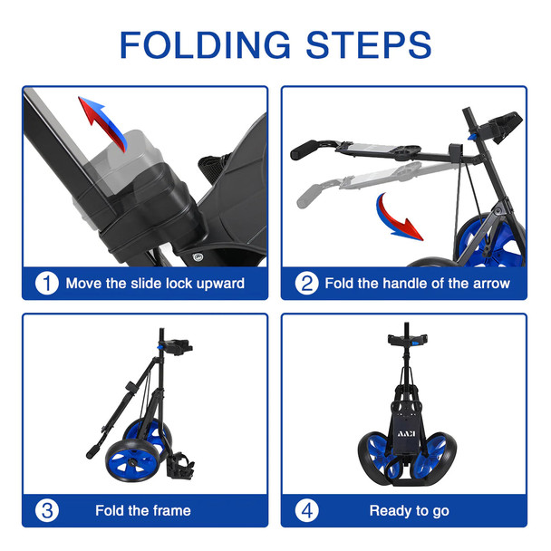 KVV 2-Wheel Kids Golf Cart for Ages 3-10 Red