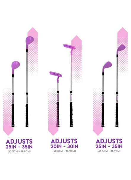 Franklin Future Champs 3 Club Plastic Girls Golf Set - Adjustable Size