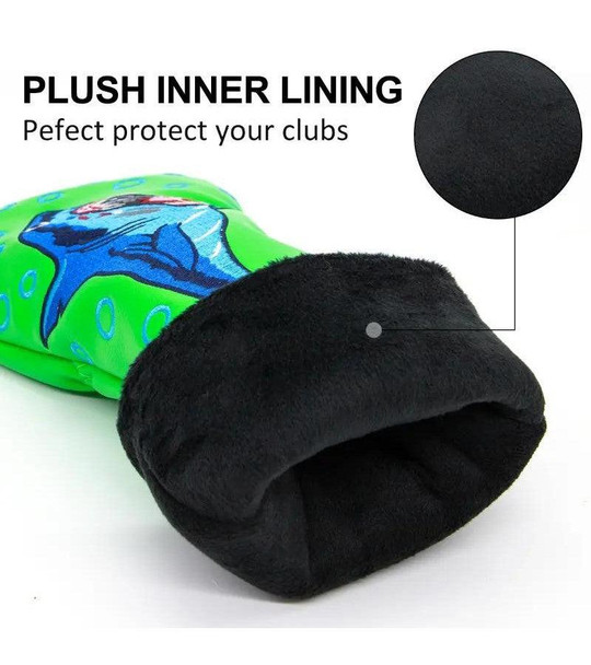 Shark Embroidered Golf Driver Head Cover - Features