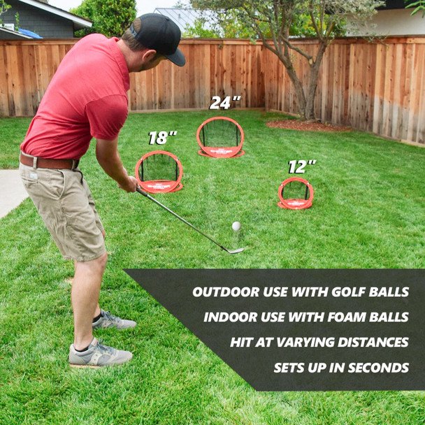 GoSports 3 Piece Training Golf Chipping Nets