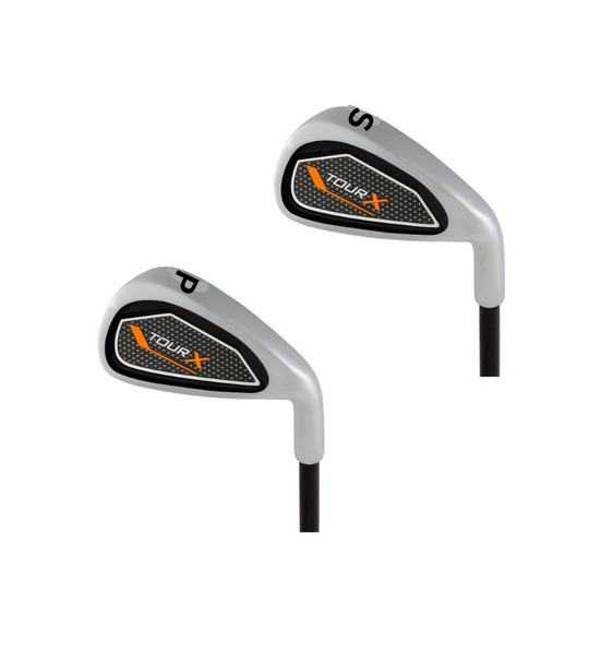 Tour X Two Club Junior Golf Wedge Bundle for Ages 12-14 Orange - Pitching Wedge & Sand Wedge