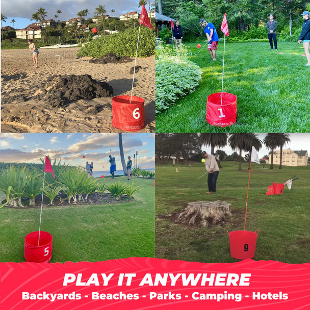 BucketGolf 9 Hole Bundle Golf Course Game (comes with clubs)