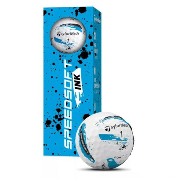 TaylorMade SpeedSoft Ink Blue Golf Balls - 3 Pack