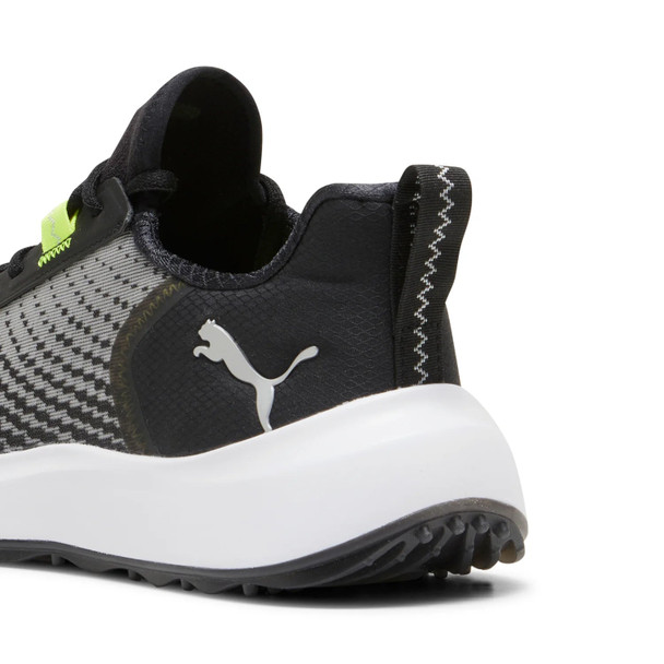 Puma Fusion Crush Sport Jr Spikeless Golf Shoes Black Electric Lime Back