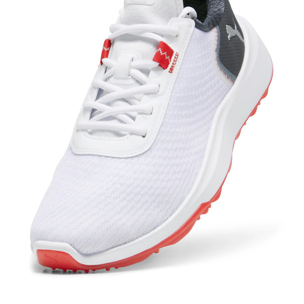 Puma Fusion Crush Sport Jr Spikeless Golf Shoes - White Dark Coal Front