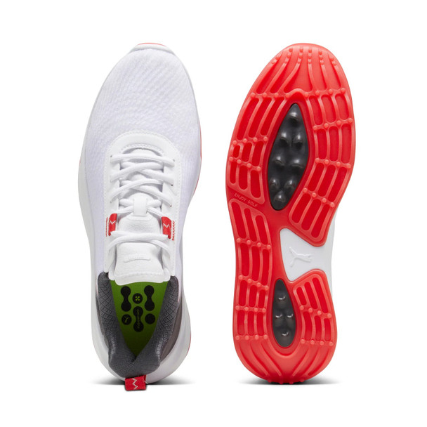 Puma Fusion Crush Sport Jr Golf Shoes White Dark Coal Bottom