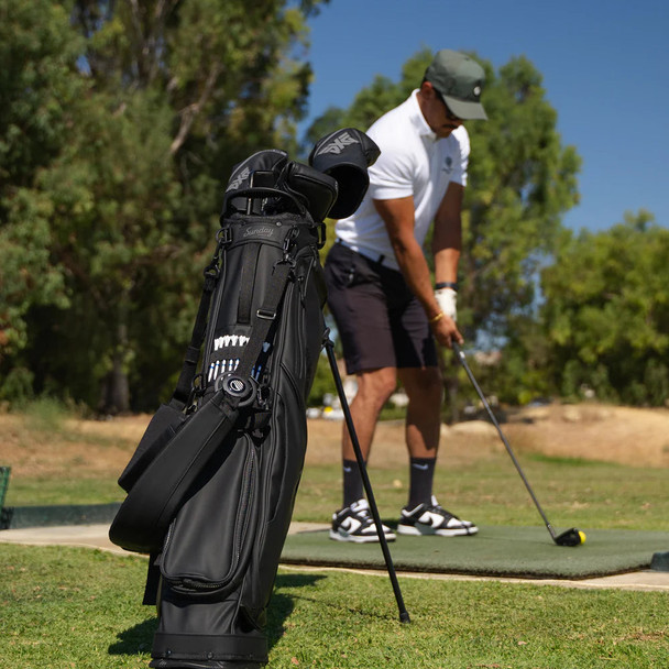Sunday Golf El Camino Golf Bag Black Vegan Leather