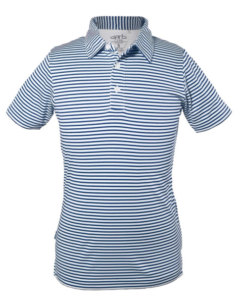 Garb Carson Striped Toddler Boys Golf Polo Navy