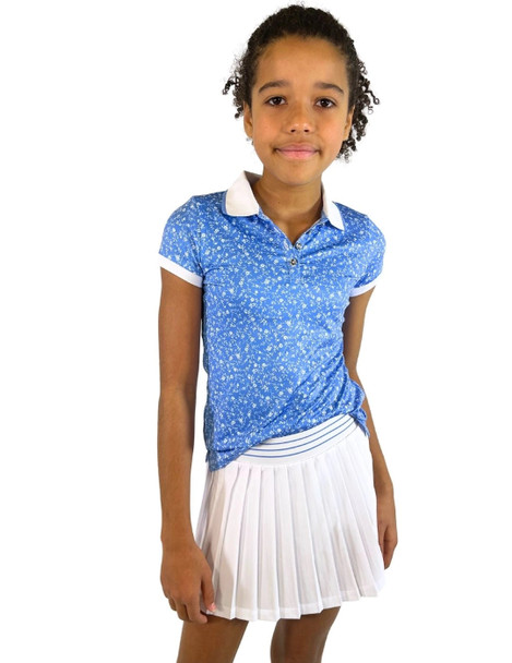 Garb Maia Toddler Girls Golf Polo Blue