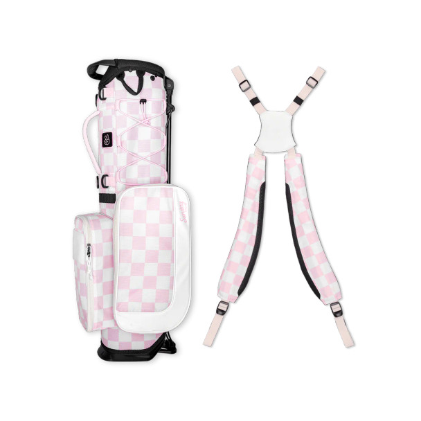 Sunday Golf Recess Girls Golf Bag Pink / White Checkered