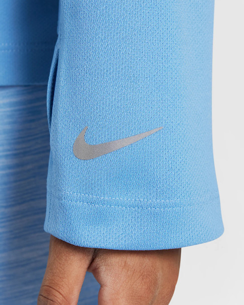 Nike Dri-Fit Half Zip UV Kids Top Blue Beyond