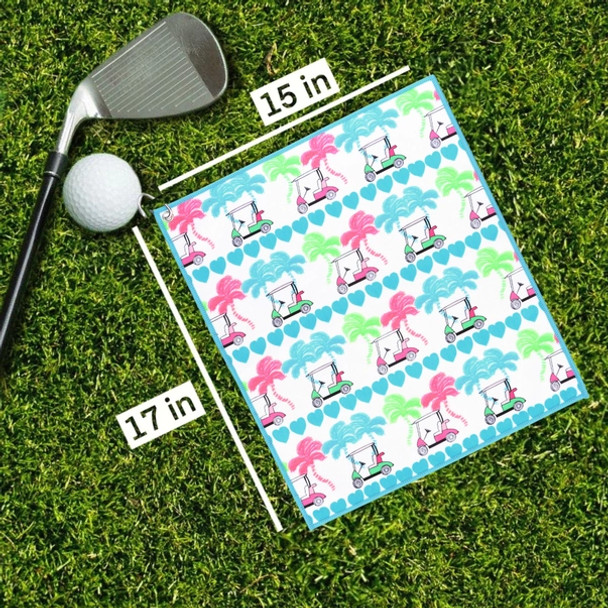 Millie Rose Pebble Beach Golf Towel Dimensions